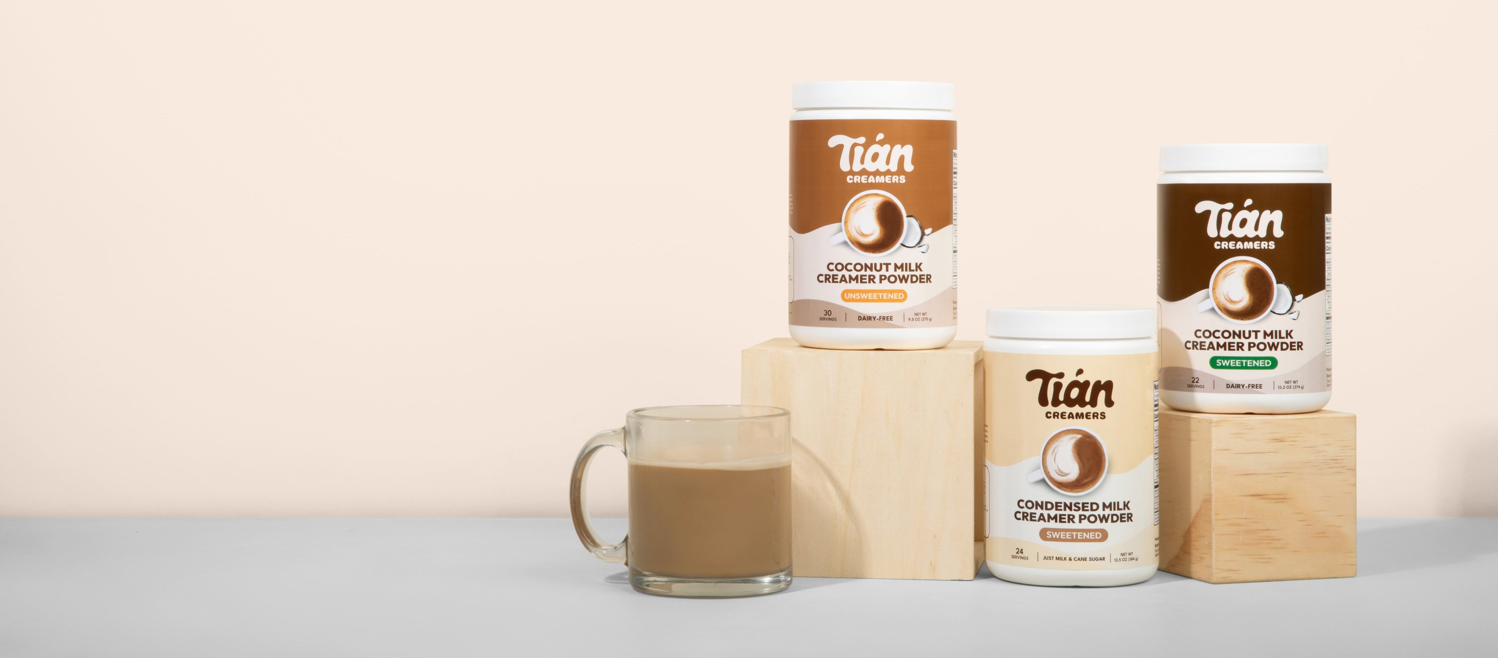 Tian Creamers condensed milk creamer and coconut creamer products