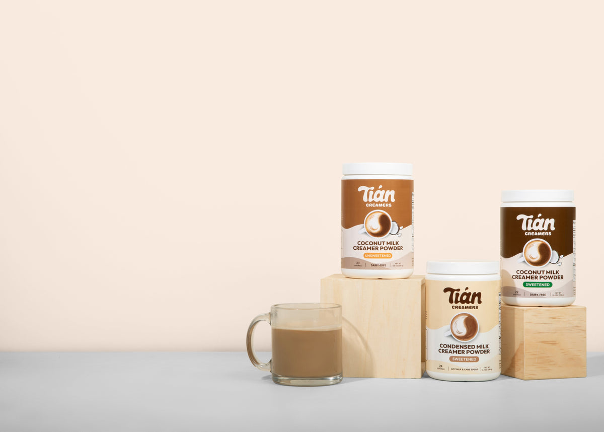 Tian Creamers condensed milk creamer and coconut creamer products